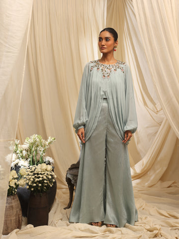 Winding Blossom Drape top with sharara