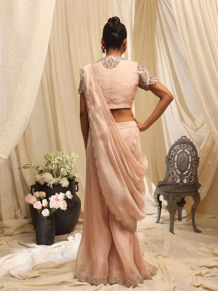 Bloomwave Blouse with Sharara and Drape dupatta