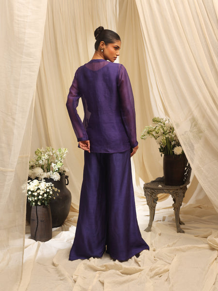 The Sacred Blossom jacket with pleated pant