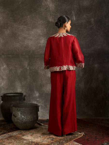 Foliage jumpsuit with jacket