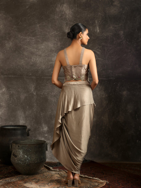 Gilded blossom corset set