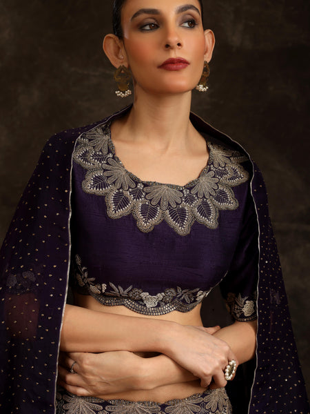 Gilded shadowleaf lehenga set