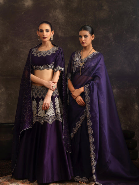Gilded shadowleaf lehenga set
