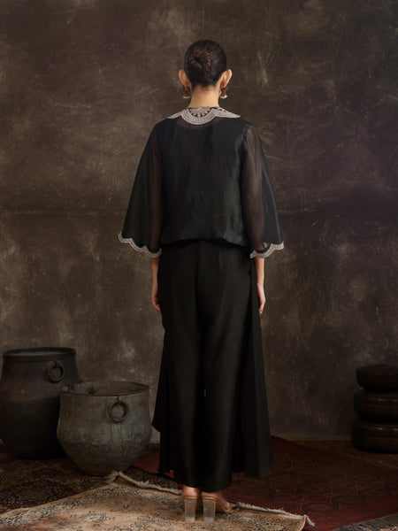 Shadowleaf cropped jacket with layered pants