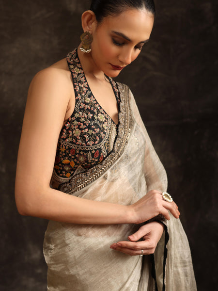 Shadowleaf saree with blouse