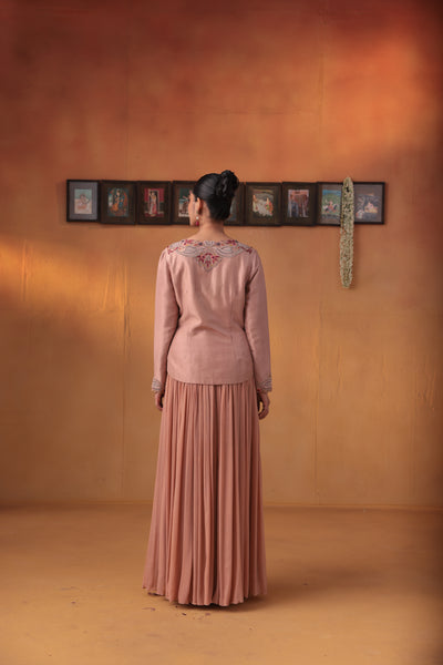 Genda phool jacket with lehenga