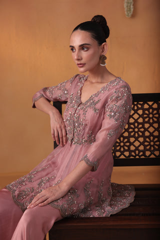 Phoolwari jacket with sharara