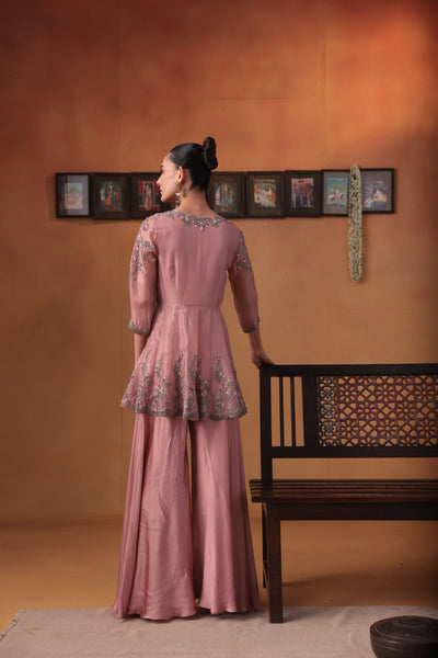 Phoolwari jacket with sharara