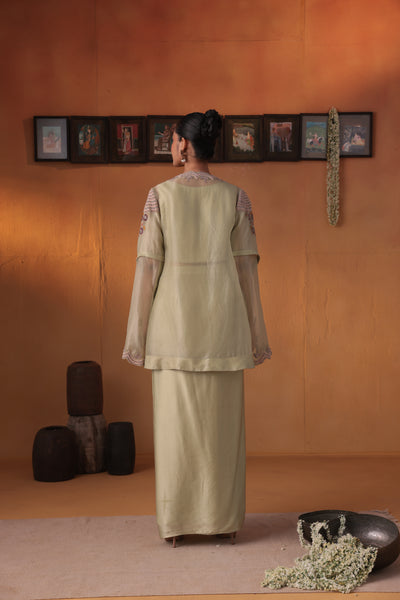 Kiran ka saaya jacket with draped skirt