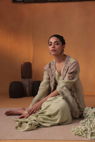 Kiran ka saaya jacket with draped skirt