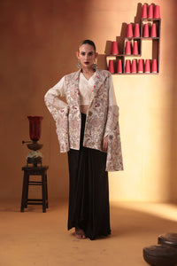 Gulistan jacket with drape skirt