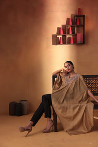 Shaam-e-noor cape with cigarette pant